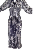 John Galliano Black & White Chiffon Dress FW2003 "Joan Crawford" Collection