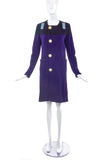 Sonia Rykiel Purple Knit Mod Shift Coat - BOUTIQUE PURCHASE PRICE