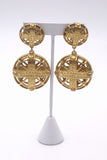 Chanel Cross Cage with Logo Statement  Earrings - BOUTIQUE PURCHASE PRICE