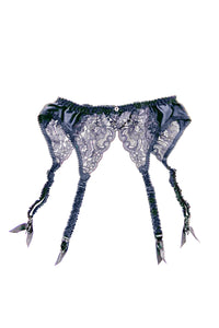 Christian Dior Black Satin and Lace High-Waisted Garter Belt PaumLosAngeles Christian Dior Black Satin and Lace High-Waisted Garter Belt PaumLosAngeles
