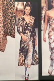 Dolce Gabbana Brown Floral Coat Spring 1997 Collection