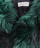 Dries Van Noten Emerald Green Faux Fur Coat