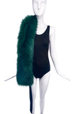 Dries Van Noten Emerald Green "Greta" Faux Fur Stole FW2016