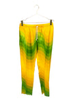 Dries Van Noten Yellow and Green "Vernon Panton" Silk Pajama Trousers SS2019