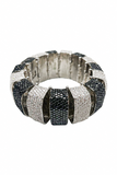 Eddie Borgo Black and White Pave Crystal Art Deco Bracelet Fall 2010