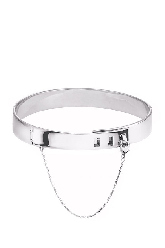 Eddie Borgo Silver Safety Chain Choker Necklace