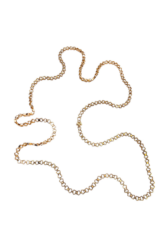 Eddie Borgo Gold Hexagon Chain Link Necklace