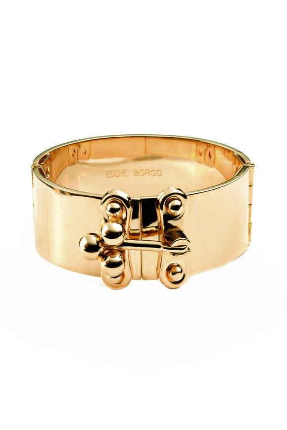 Eddie Borgo Gold Latch Ball Cuff Bracelet