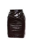 Emanuel Ungaro Black Shiny Patent Leather Mini Skirt