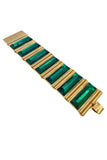Etro Emerald Green Bar and Gold Statement Bracelet