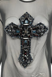 Faith Connexion Black Sheer Net Oversized Textured Cross Top Dress