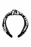 Fendi 'Faux' 'Silk' Zucca Logo Print Top Knot Headband