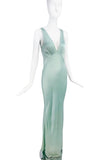 Ghost Sea Foam Green Turquoise Satin Silk Bias Cut Slip Dress Gown Galliano Style
