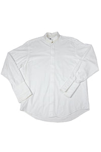 Gianni Versace White Mandarian Collar Textured Shirt