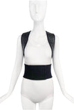 Givenchy Black Corset Halter Vest Harness Leather Shoulder Strap Knit Top