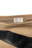 Helmut Lang Khaki Black Latex Stripe Skirt 1996
