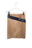 Helmut Lang Khaki Black Latex Stripe Skirt 1996