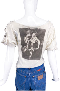 Vintage Helmut Newton Print Custom Deconstructed T-shirt