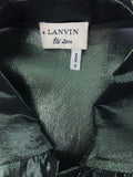 Lanvin Metallic Green Cocoon Shirt Dress - BOUTIQUE PURCHASE PRICE