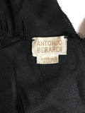 Antonio Berardi Black Fitted Military Style Dress with Strap Across Chest