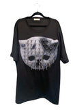 Shaun Samson Black Pussy Cat Spike T-shirt Top