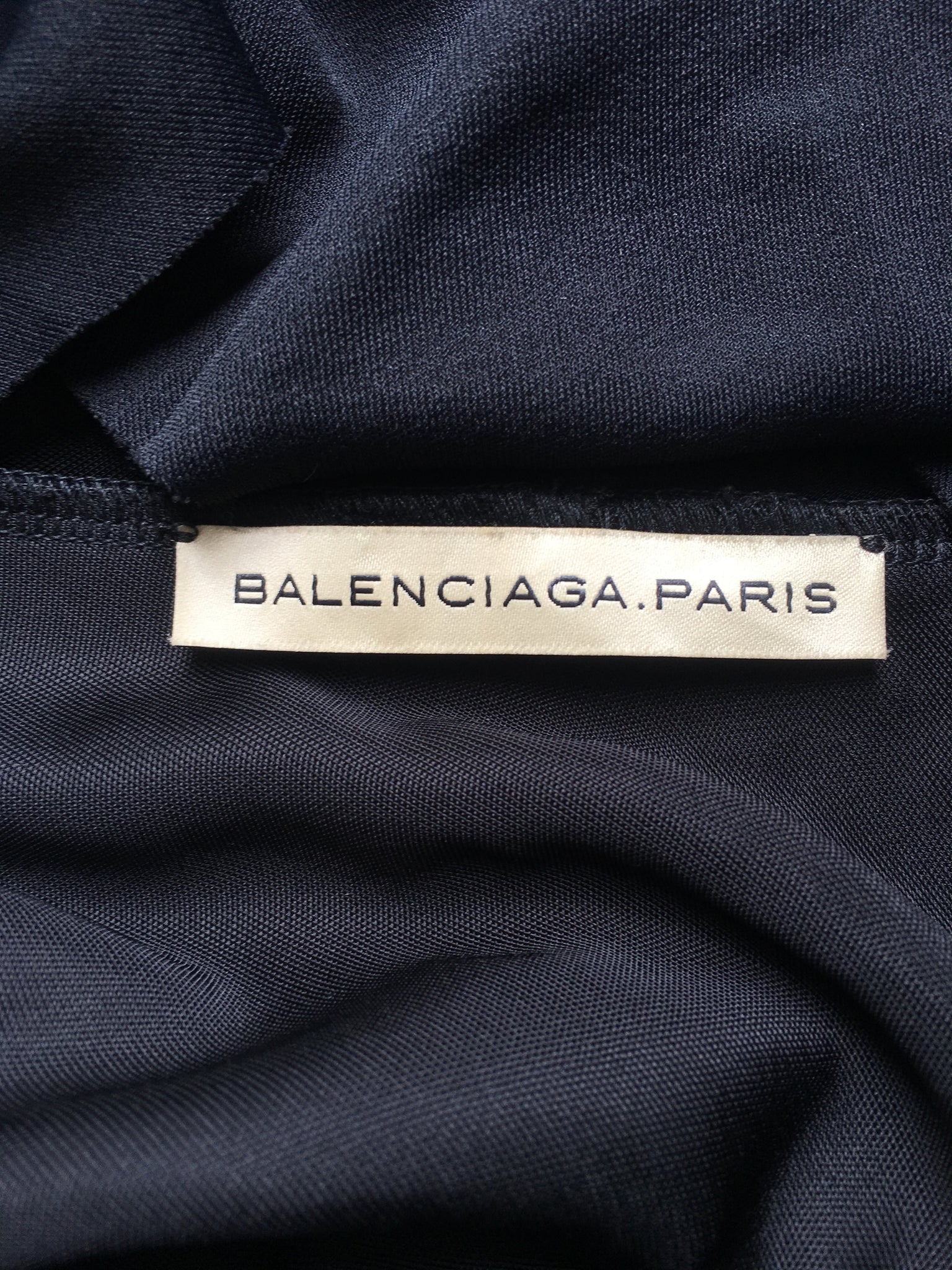 BALENCIAGA BY NICOLAS GHESQUIERE BLACK MODERNIST DRESS 2004