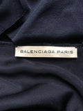 Balenciaga by Nicolas Ghesquiere Black Neoprene Scuba Collection Cowl Neck Shift Dress - BOUTIQUE PURCHASE PRICE