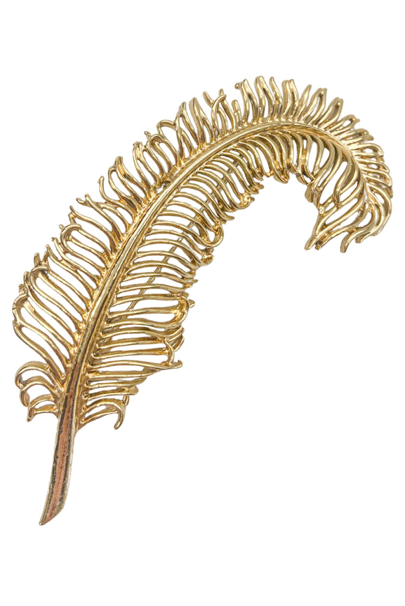 Vintage Gold Feather Broach
