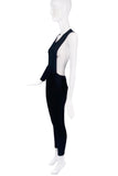 Vintage Black Lycra Mugler Style One Sleeve Asymmetric One Should Bodysuit