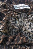 Dolce & Gabbana Leopard Print Chiffon Long Slip Dress with build in Tiger Bra.