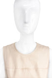Reed Krakoff Ivory Leather Asymmetrical Hem Dress