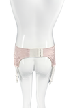 Vintage Pale Pink Satin Garter Belt with White Elastic