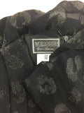 Versus by Gianni Versace Black with a Lurex Leopard Paw Prints Dress