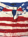 Marc Jacobs Patriotic Distressed American Flag Mini Skirt