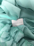 Richard Nicoll Seafoam Green Chiffon Slip Dress Gown with Ruffles