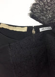 Francesco Scognamiglio Fit and Flare Black Dress with Lace - BOUTIQUE PURCHASE PRICE