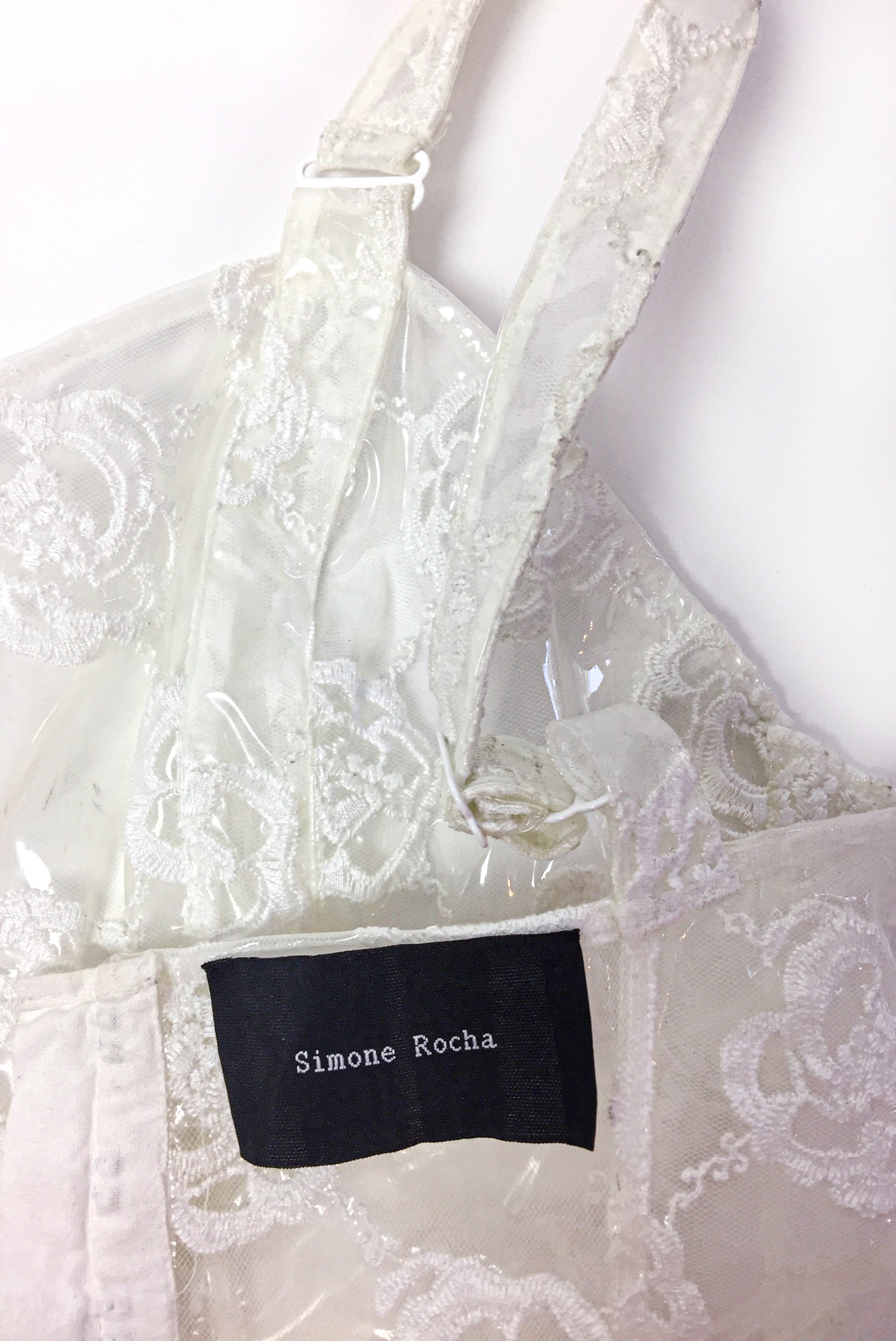 Simone Rocha シースルーレースフリル半袖トップス レディース トップス 半袖 レース フリル シースルー (ブラウス