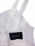 Simone Rocha Clear PVC Corset with White Rose Embroidery