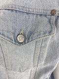 Versace Jeans Couture Oversized Denim Vest with Silver Medusa Buttons - BOUTIQUE PURCHASE PRICE