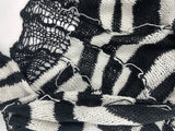 Ann Demeulemeester Black and White Loose Knit Cardigan - BOUTIQUE PURCHASE PRICE
