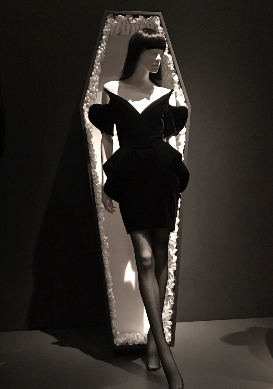 Thierry Mugler Black Velvet "Vampire" Dress Haute Couture 1981 PaumLosAngeles Thierry Mugler Black Velvet "Vampire" Dress Haute Couture 1981 PaumLosAngeles