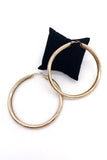Vintage Gold Oversized Round Hoop Earrings