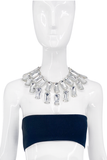 Vintage Crystal Diamond Massive Choker Collar Bib Custom Couture Showgirl Necklace