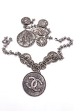 Chanel Gunmetal Coin Necklace SS2003
