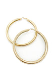Vintage Gold Oversized Round Hoop Earrings