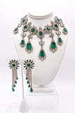 Roberto Cavalli Emerald Green and Crystal "Crown Jewels" Necklace