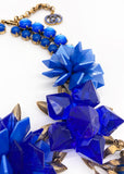 Gucci Lapis Lazuli Blue Resin and Crystal Floral Necklace SS2013