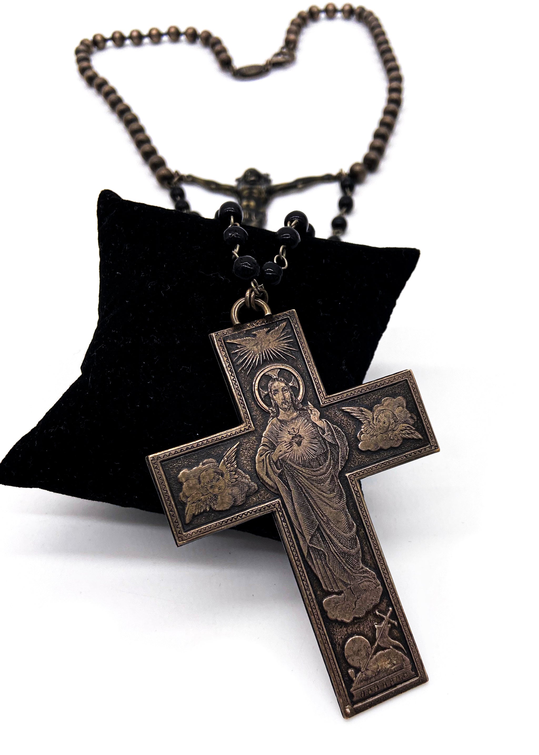 アクセサリー VTG 90s Gaultier Reconstructed Rosary Jean Paul Gaultier Enamel Crucifix Rosary Cross 90's Runway