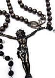 Jean Paul Gaultier Enamel Crucifix Rosary Cross 90's Runway Necklace