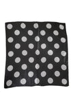 Vintage Black & White Oversized Polka Dot Scarf